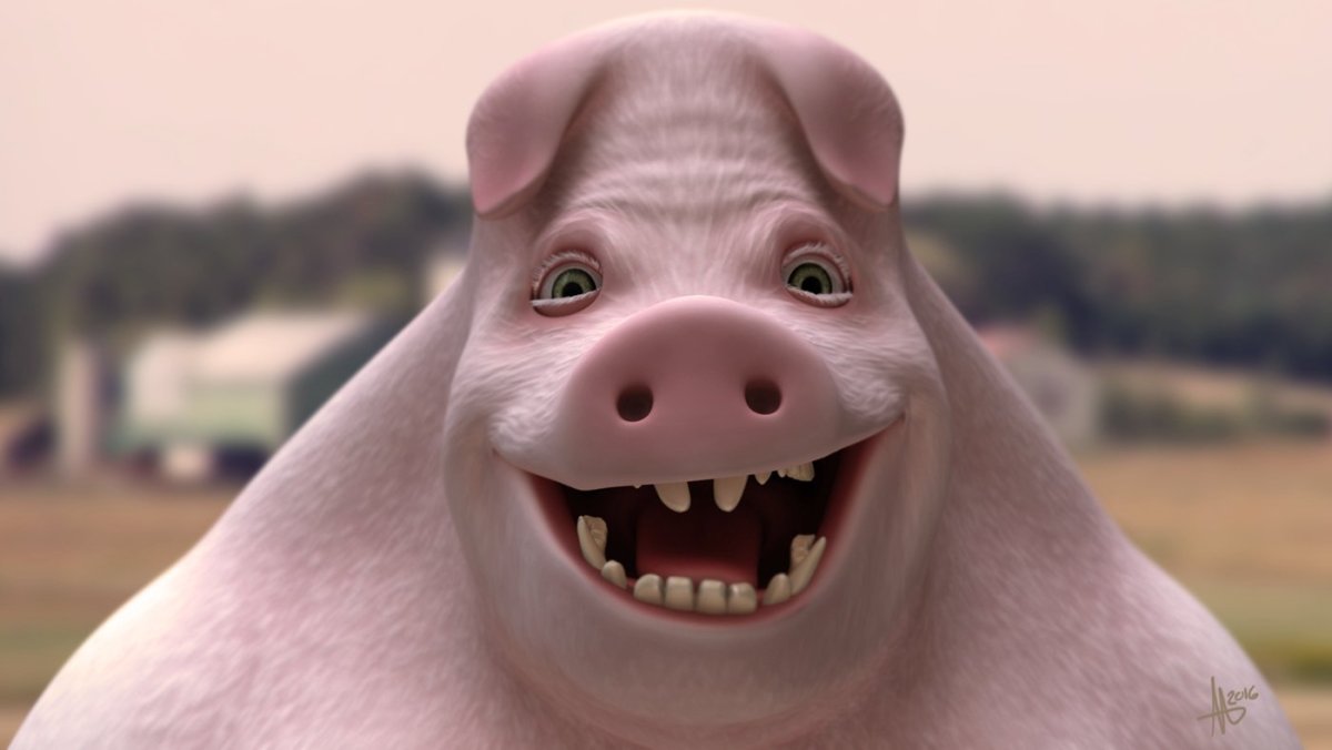 Свинья ржет