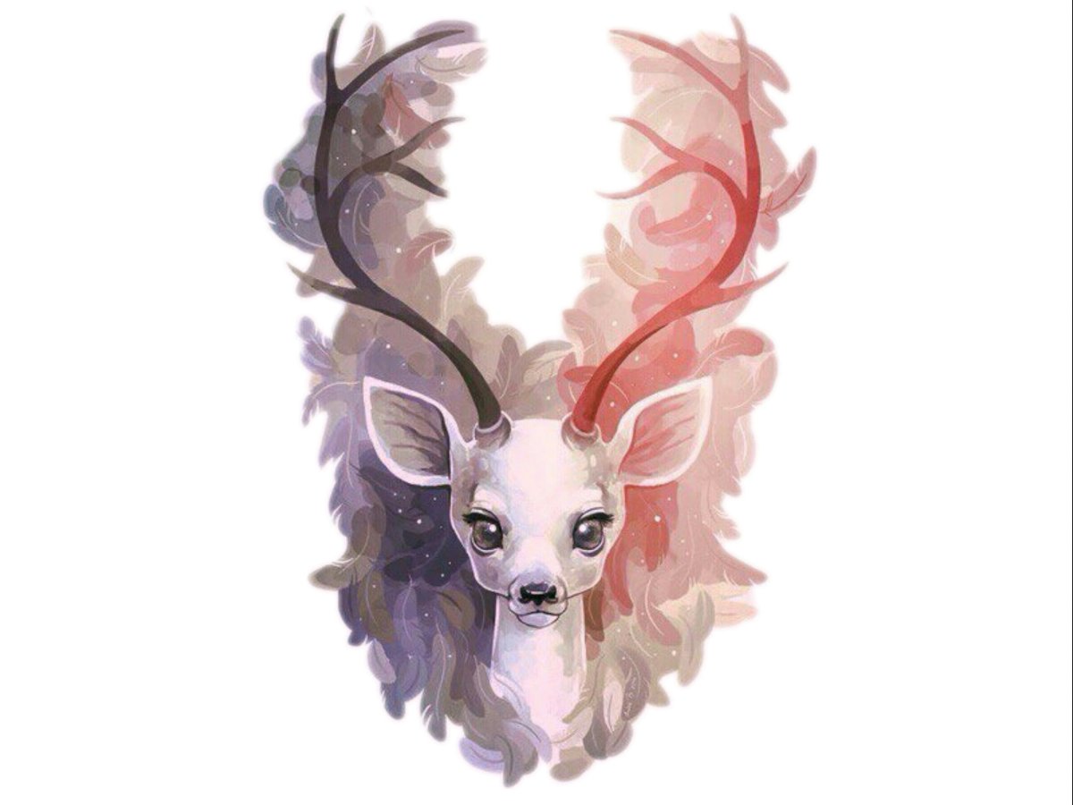 Олень арт новый год