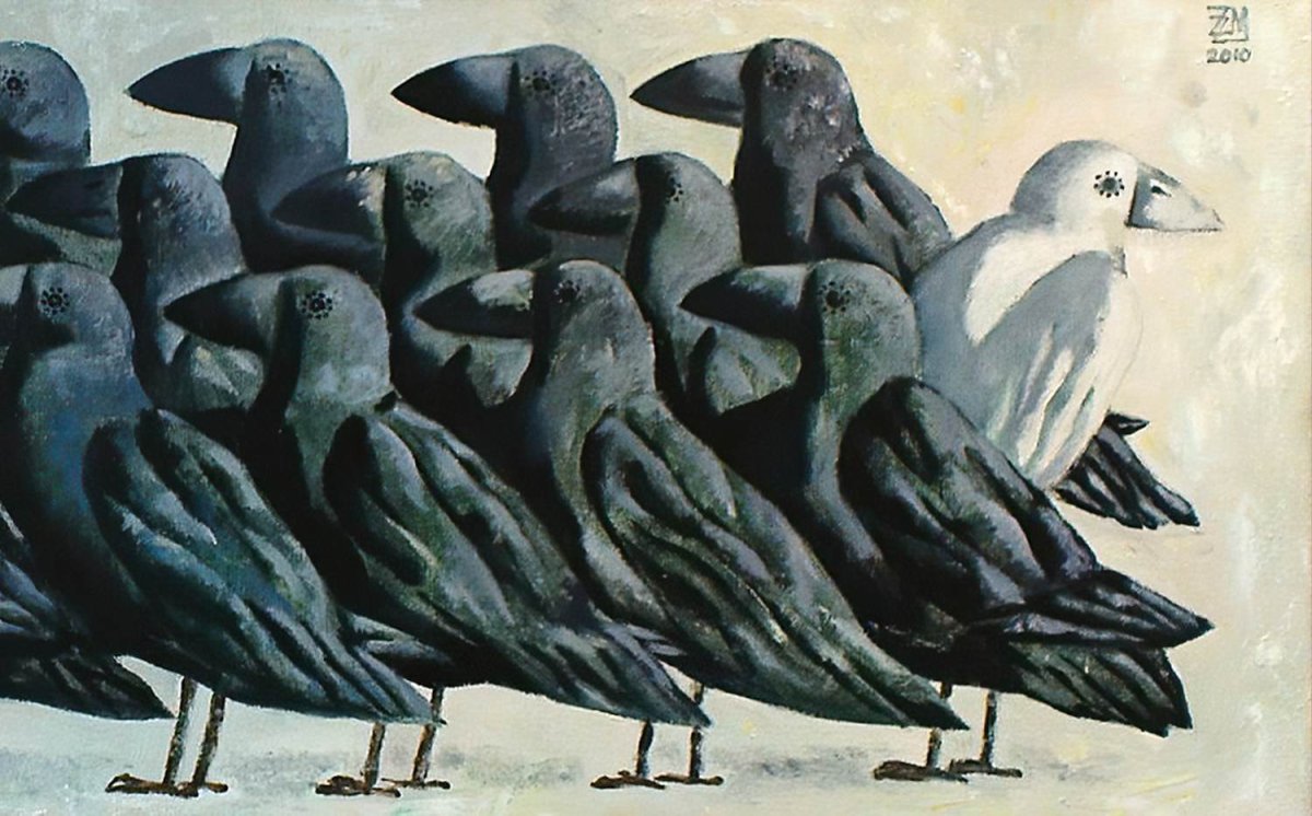 Белая ворона в стае черных