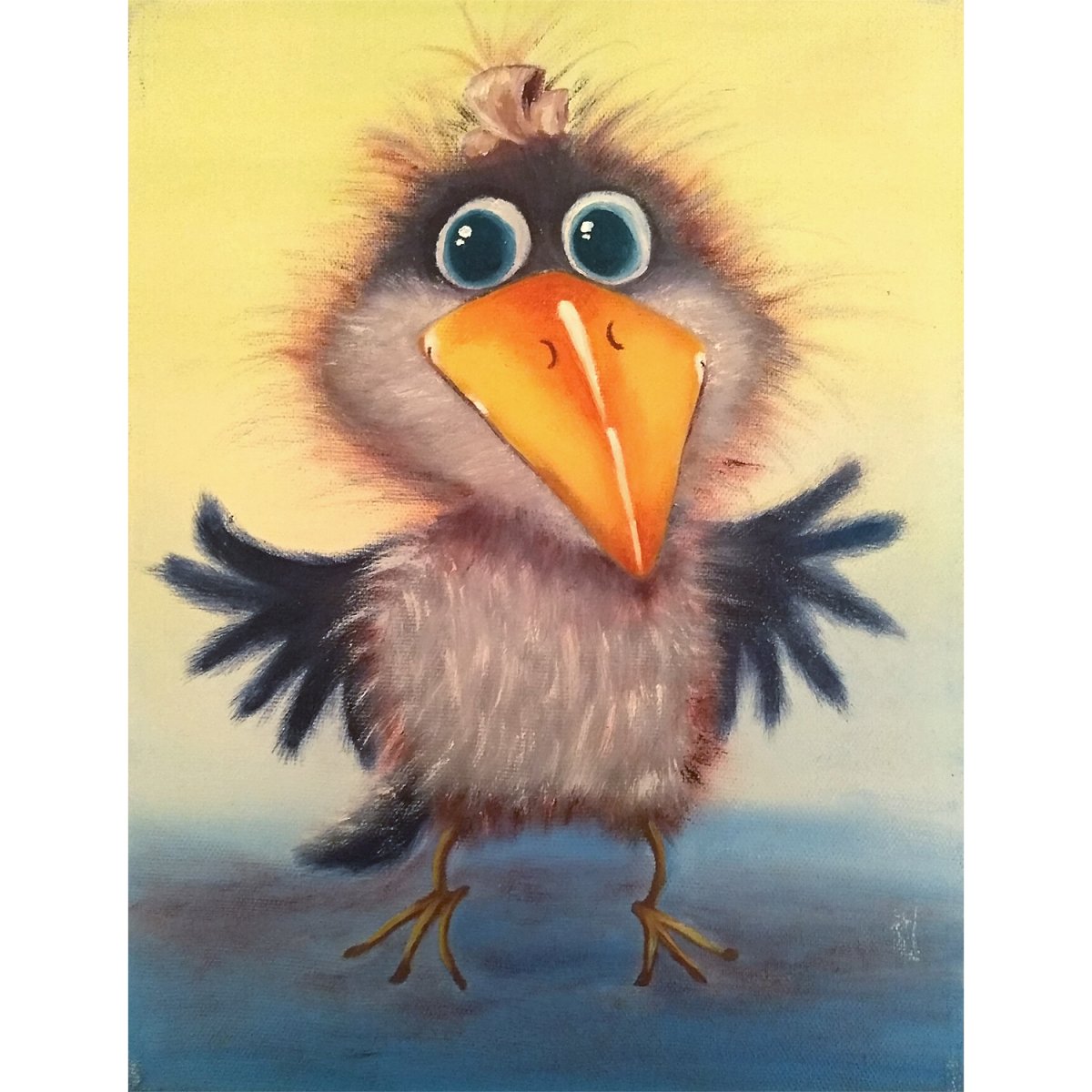 Взъерошенная ворона