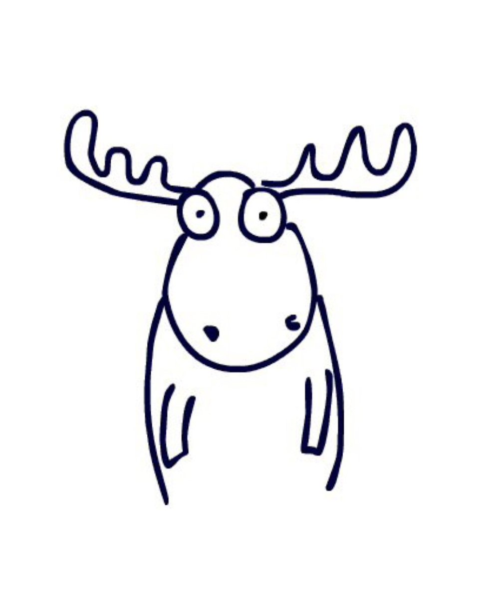 Смешной олень рисунок