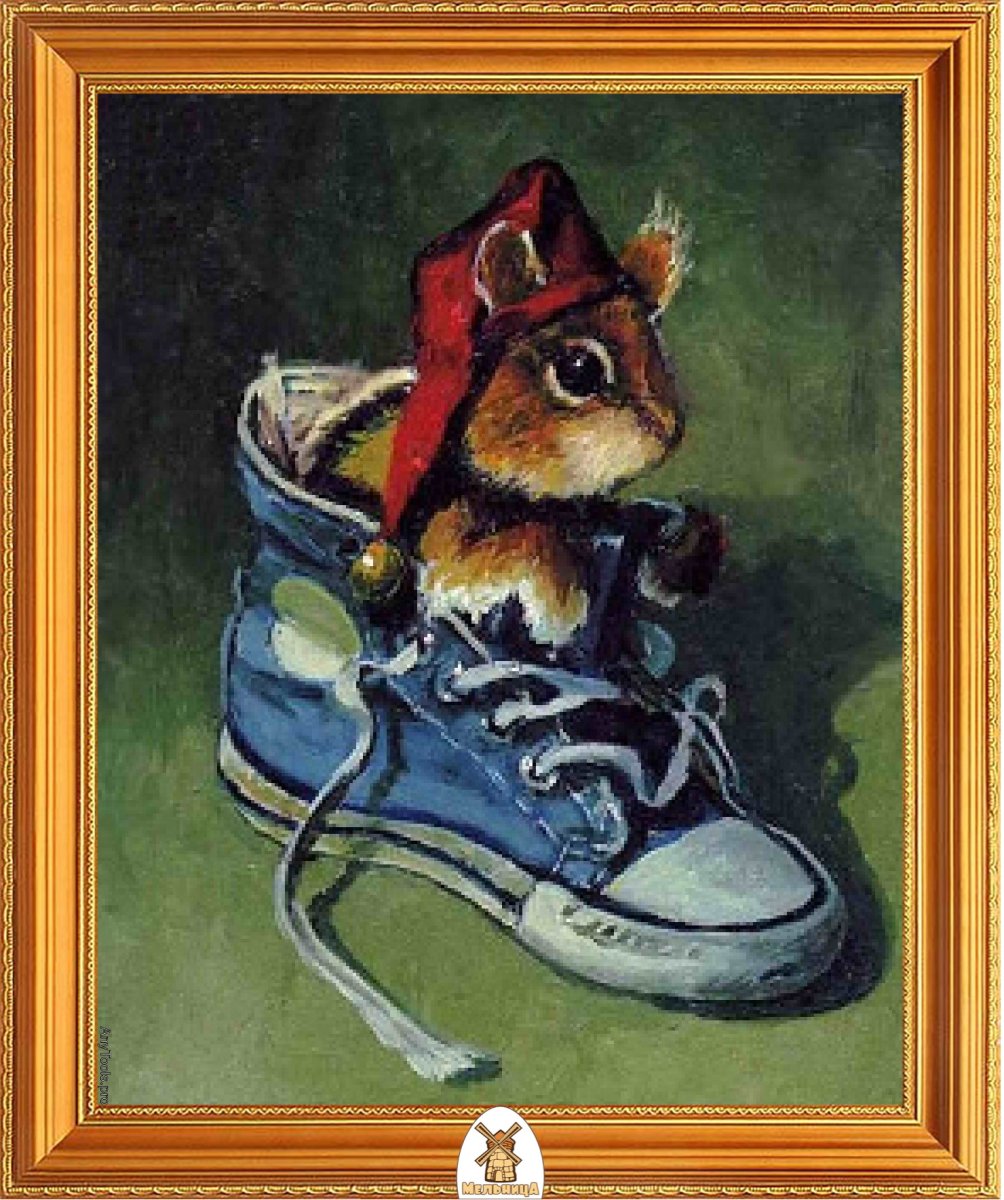 Модная мышь живопись