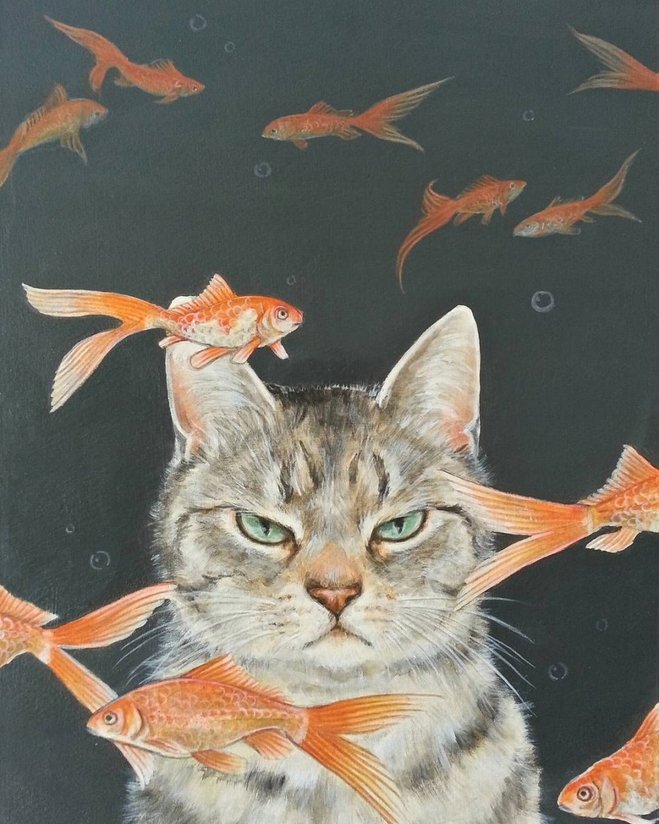 Кот и рыбка