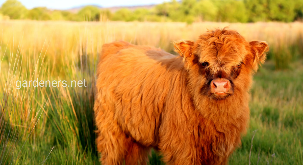 Хайленд порода коров телята