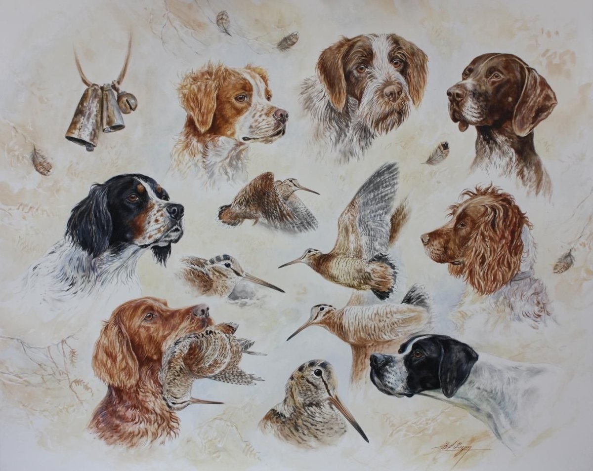 Картины с легавыми собаками