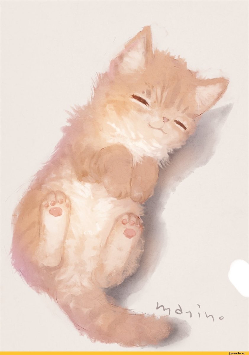 Рыжий котенок арт