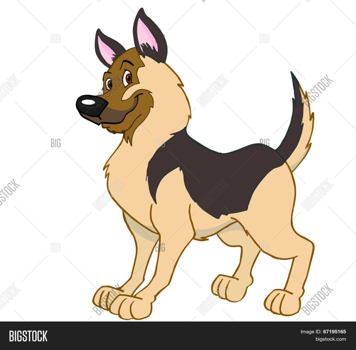 Восточно европейская овчарка мультяшная