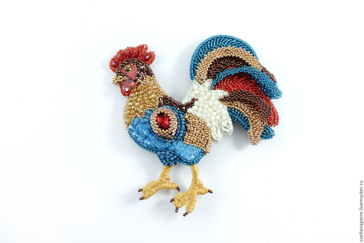 Петух картина акварель