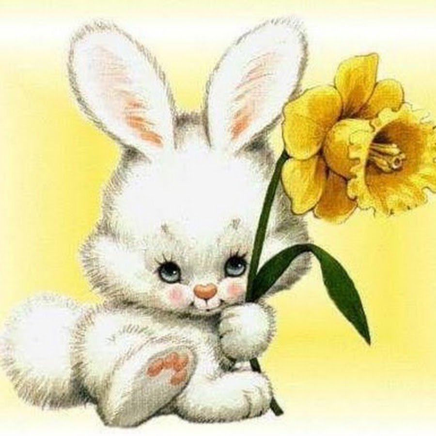 Заяц с цветочком