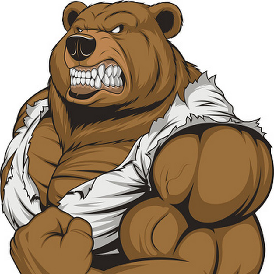 Мускулистый медведь