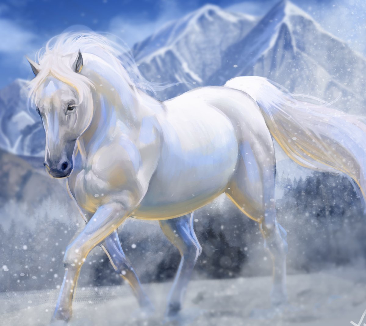 Снежная лошадь
