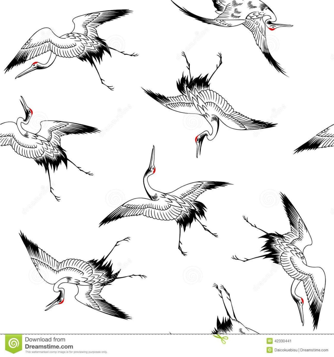 Журавль эскиз