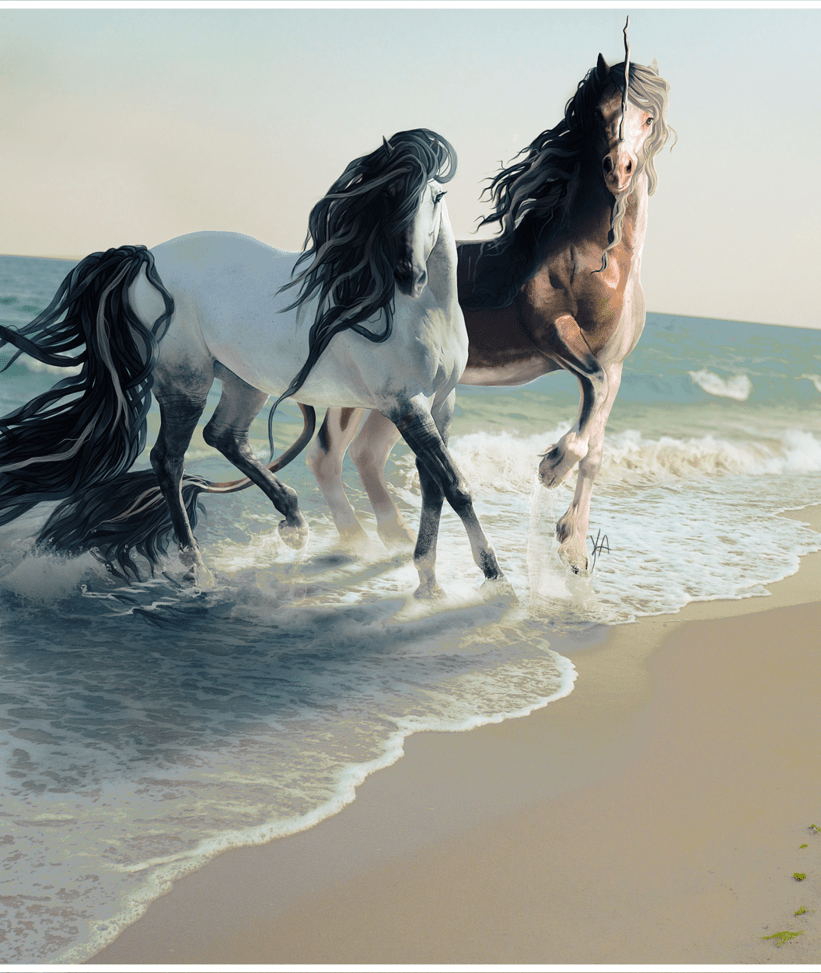 Лошадь на берегу моря