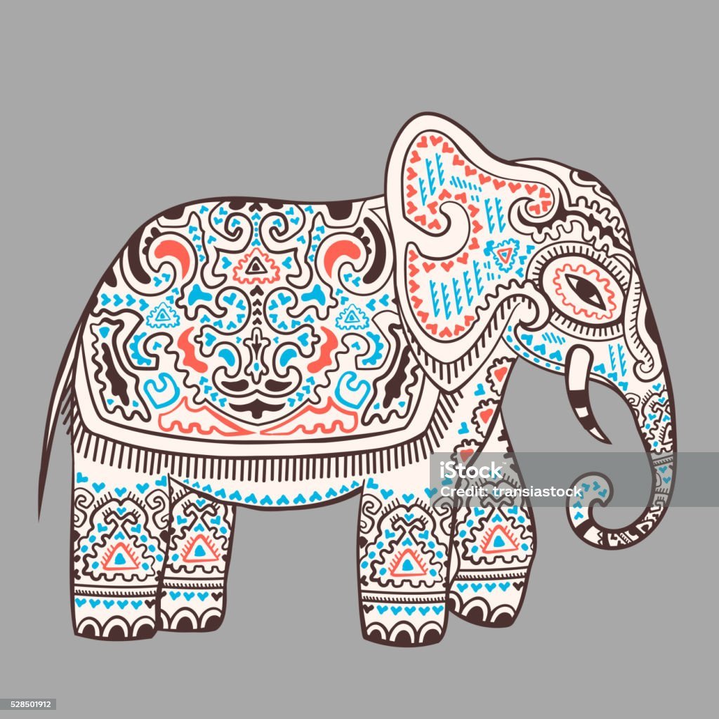 Индийский орнамент слоны Индия