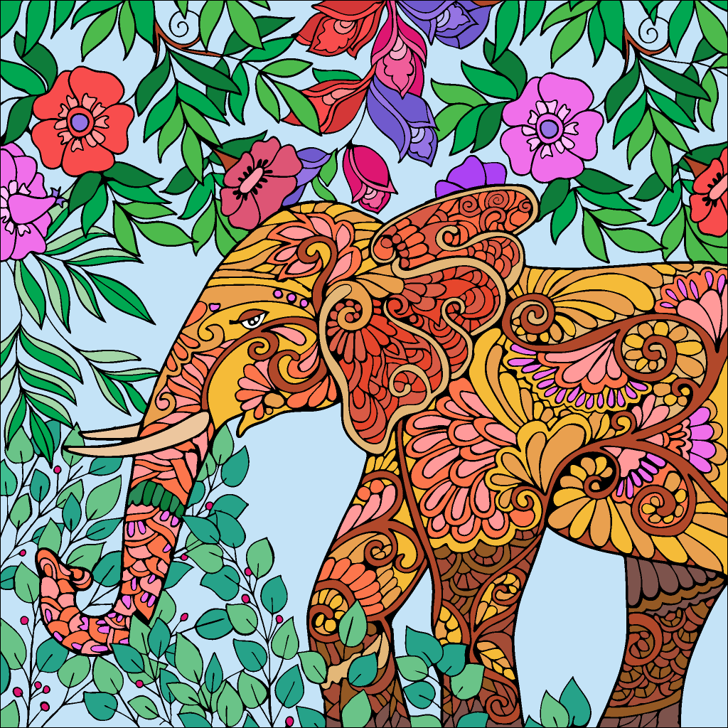 Индийские слоны Раскрашенные