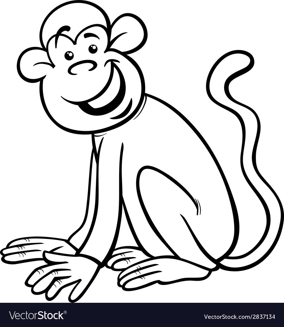 Черно белая мартышка