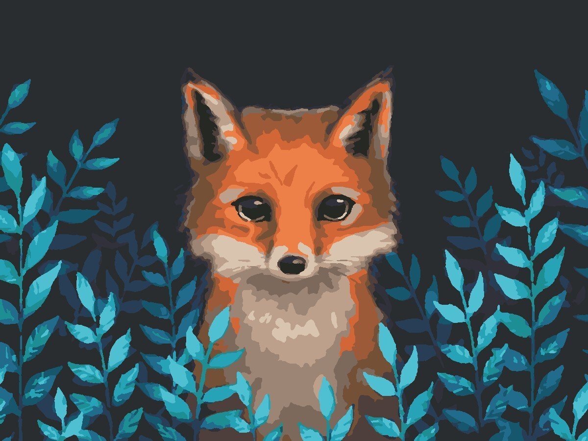 Милые лисы арт