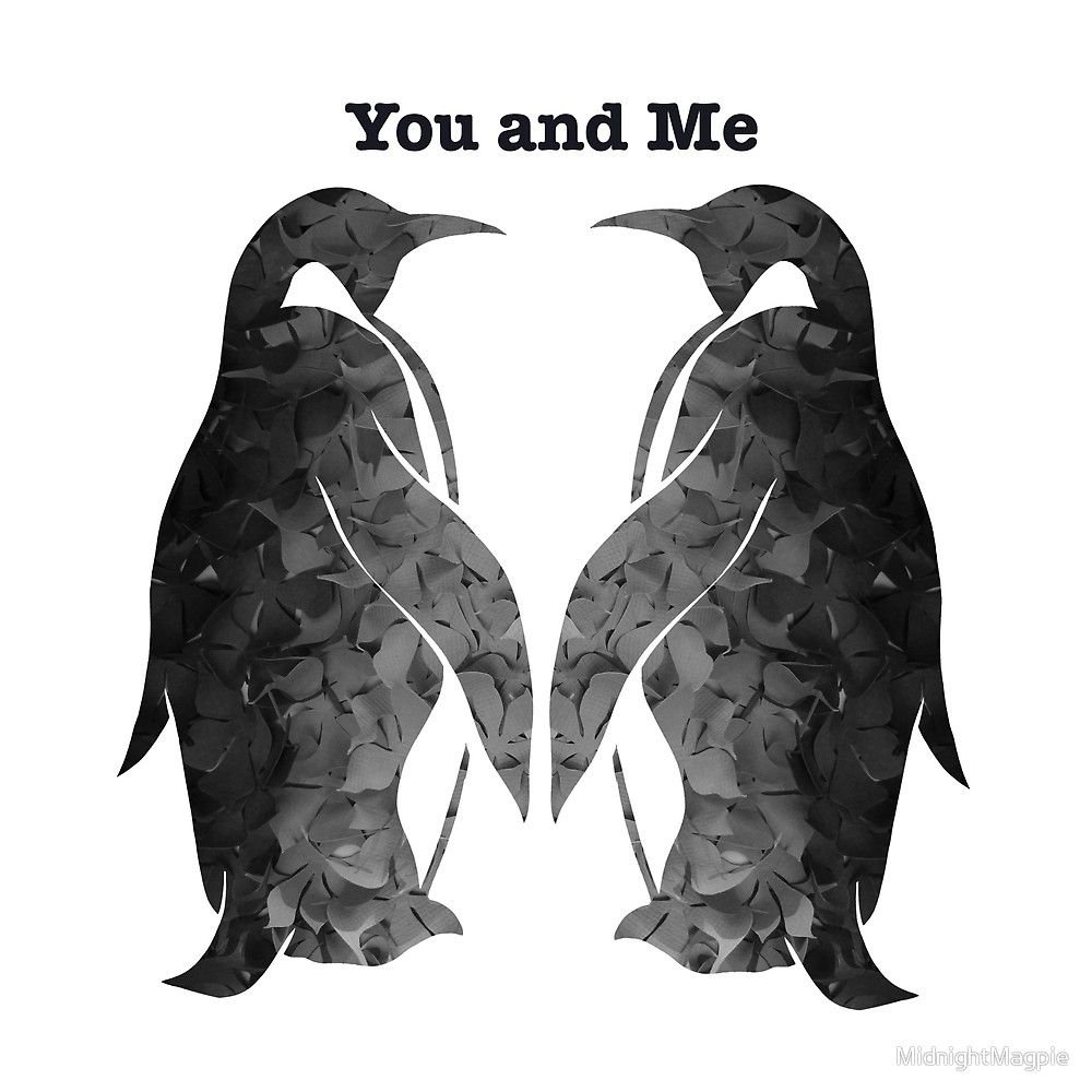 Тату Пингвин эскиз парные