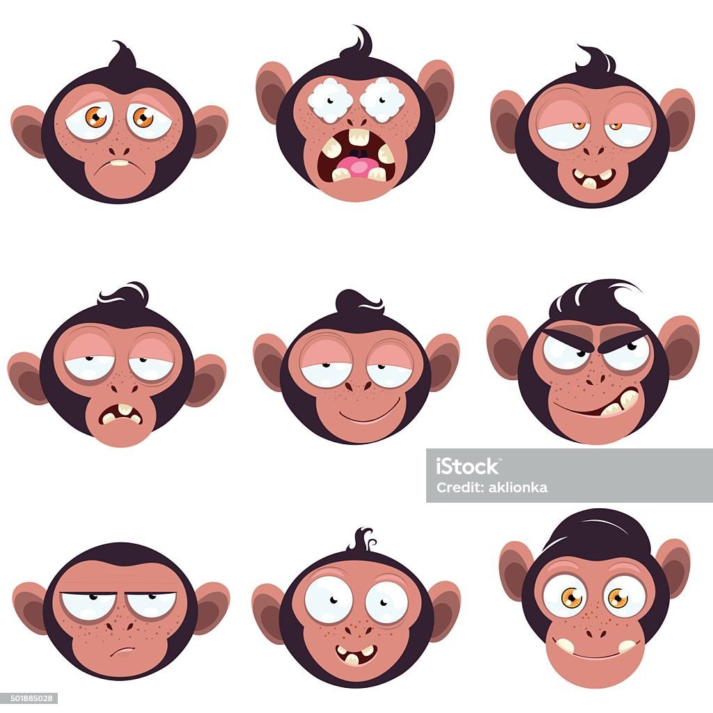 Обезьянка с разными эмоциями