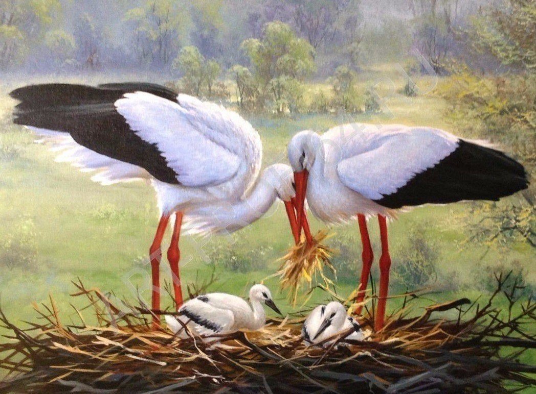 Художник Бессонов Сергей Аисты