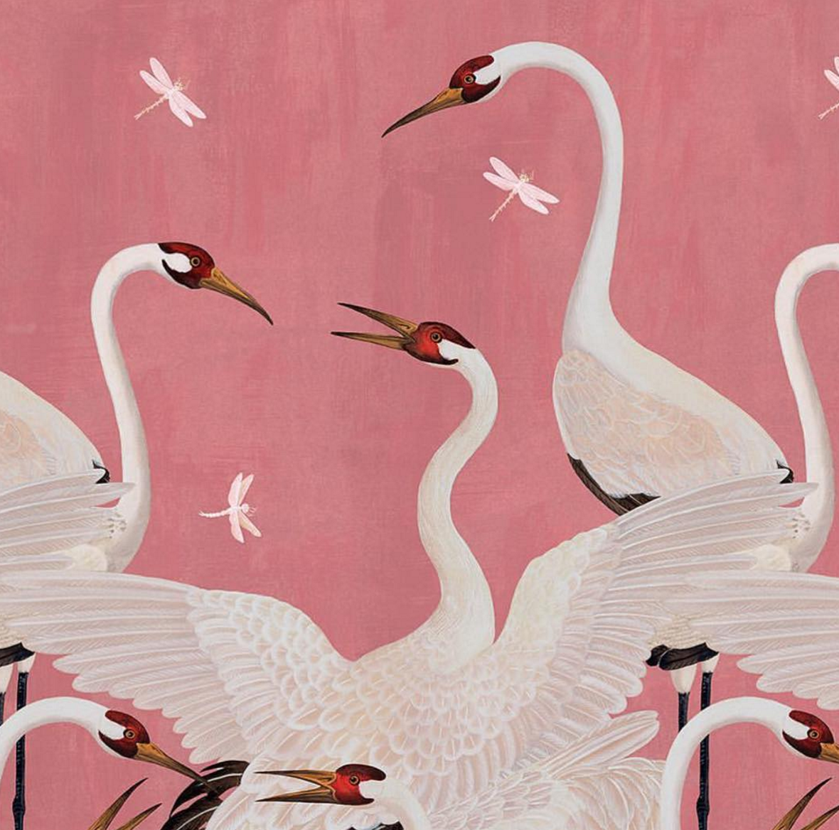 Фреска Журавли на стену