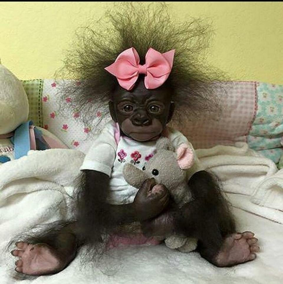 Обезьянка с бантиком