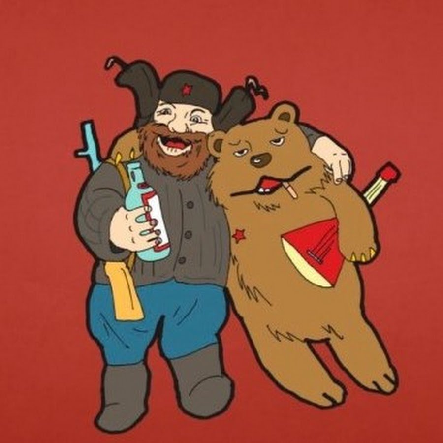 Медведь с балалайкой и водкой