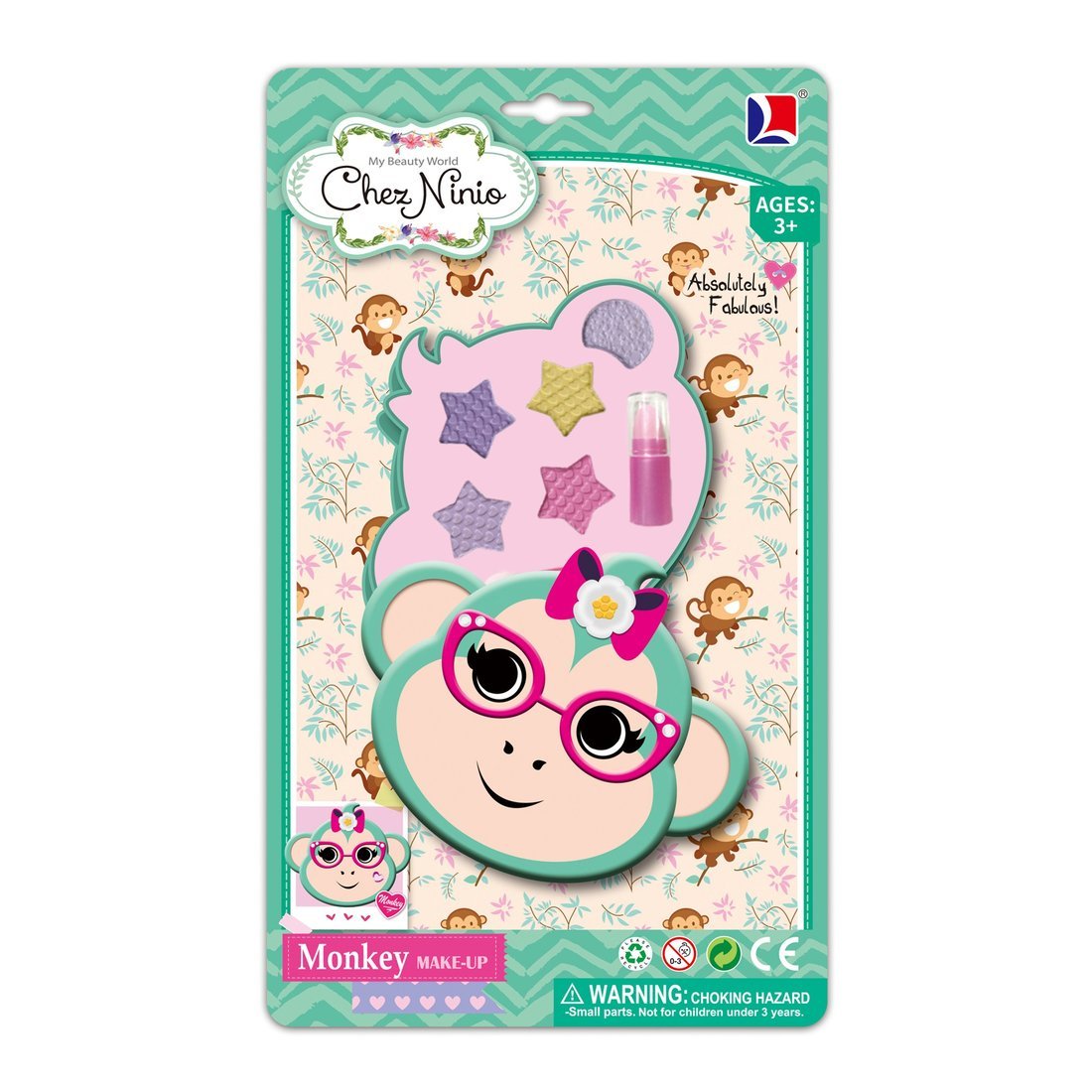 Рыжий кот набор косметики обезьяна