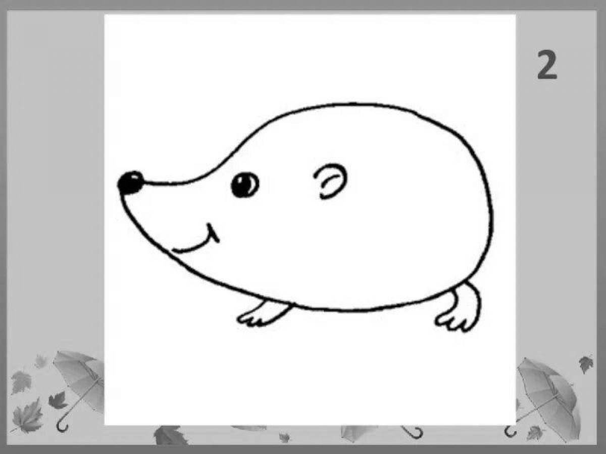 Раскраска Ёжик без иголок для малышей