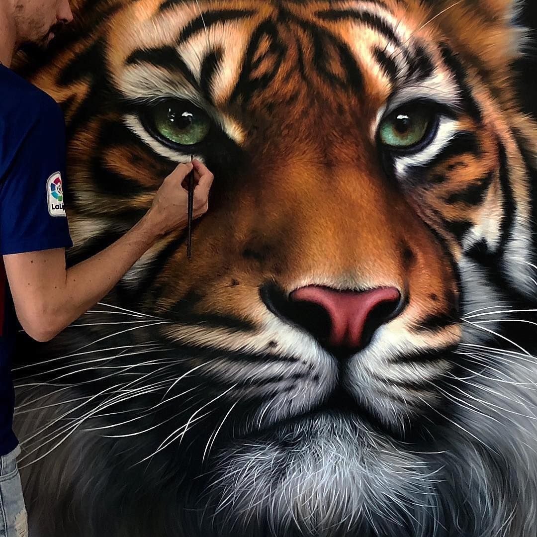 Маски 3d в Instagram тигр