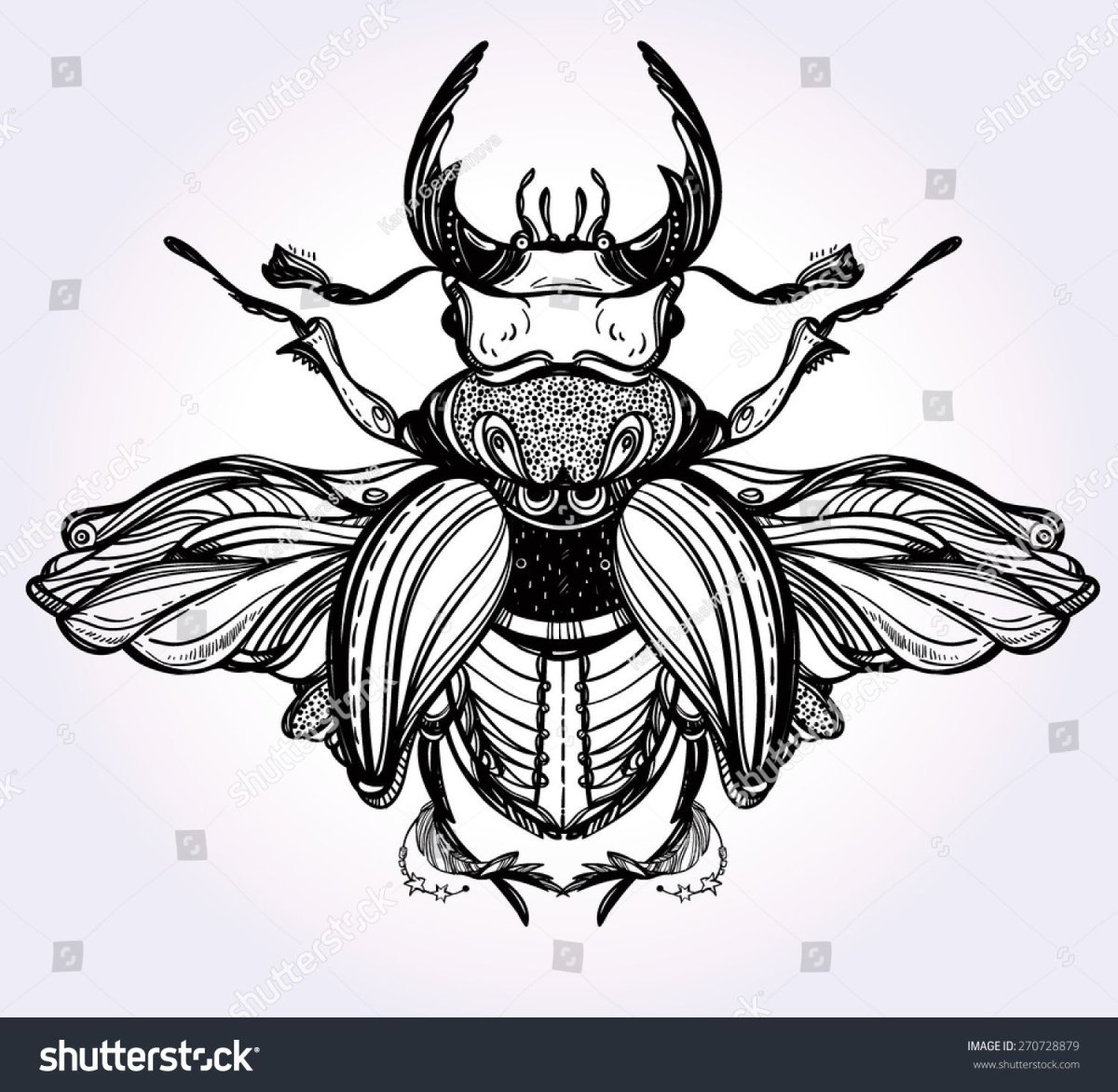 Тату жуки вектор