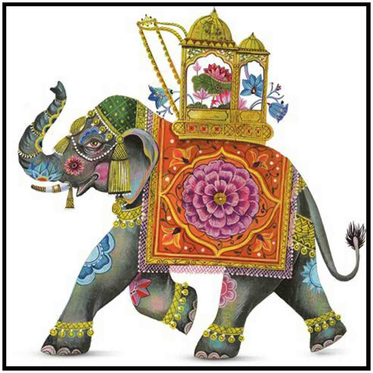 Индийский слон без фона