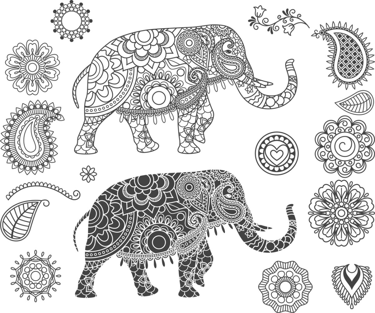 Индийский слон мехенди