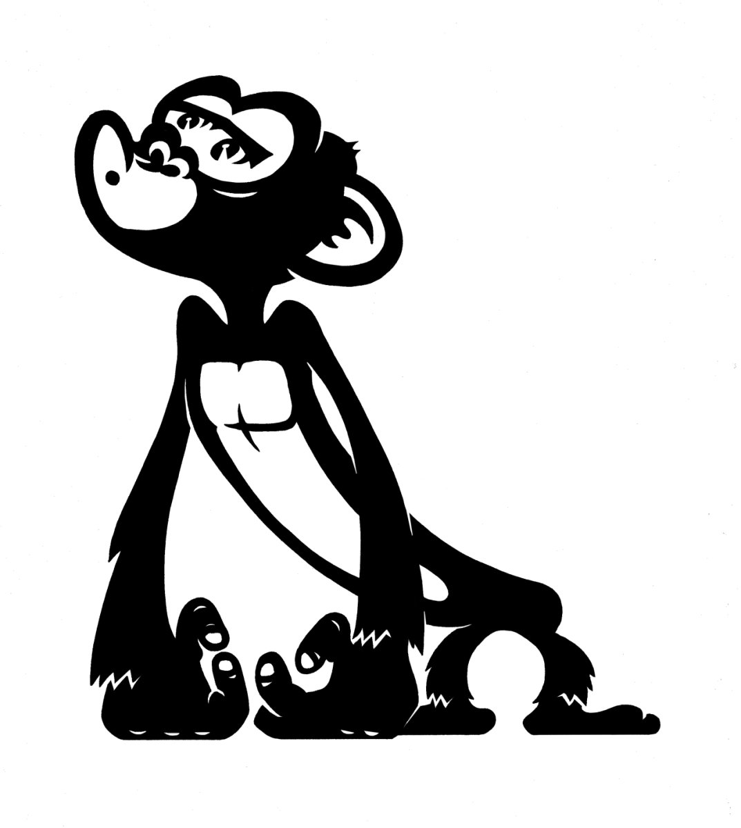 Тату обезьянка эскиз