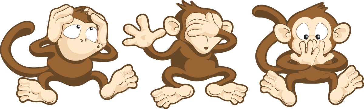 Обезьянка с закрытыми глазами