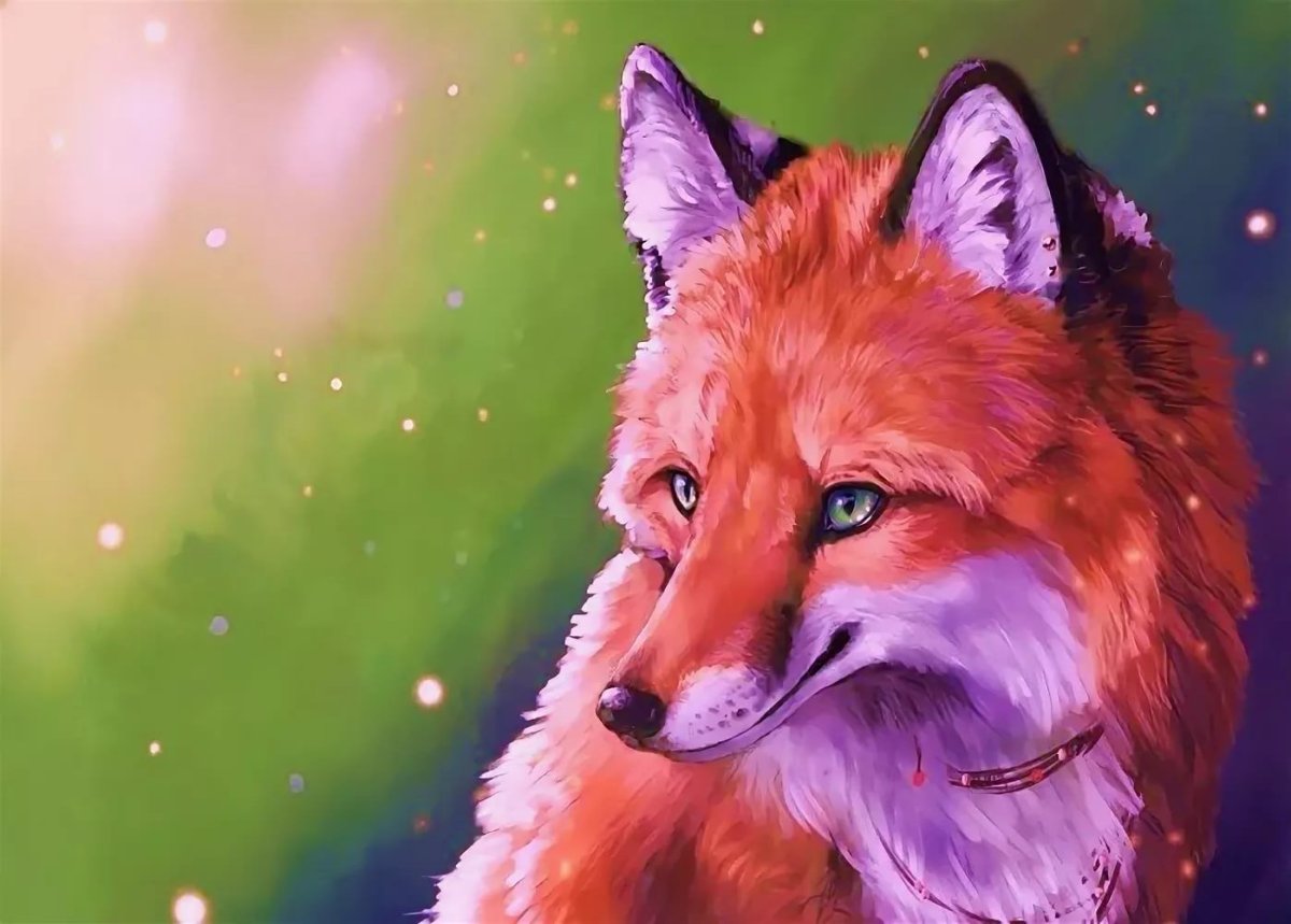 Лисы с зелеными глазами