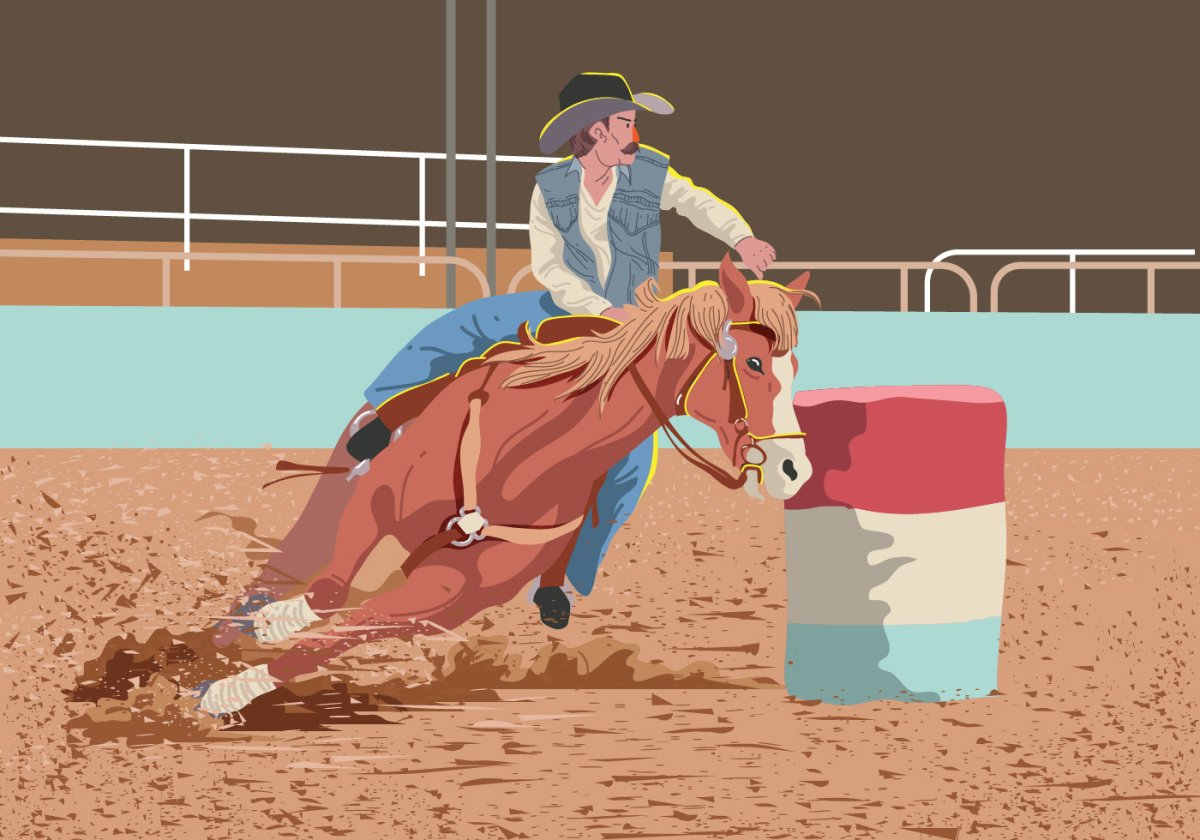 Person riding a Barrel