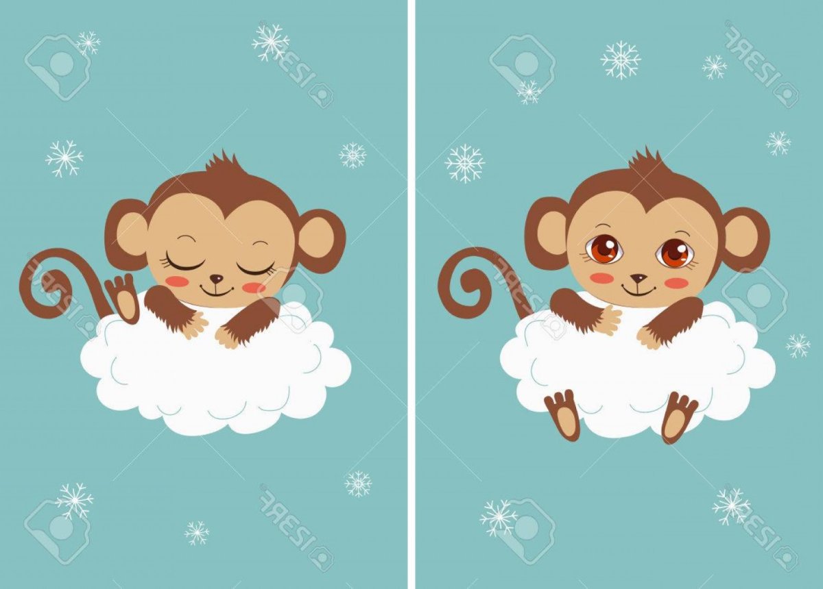 Обезьянка на облаке