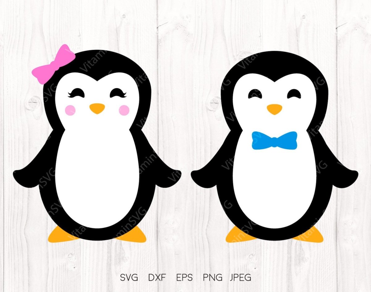 Пингвин трафарет