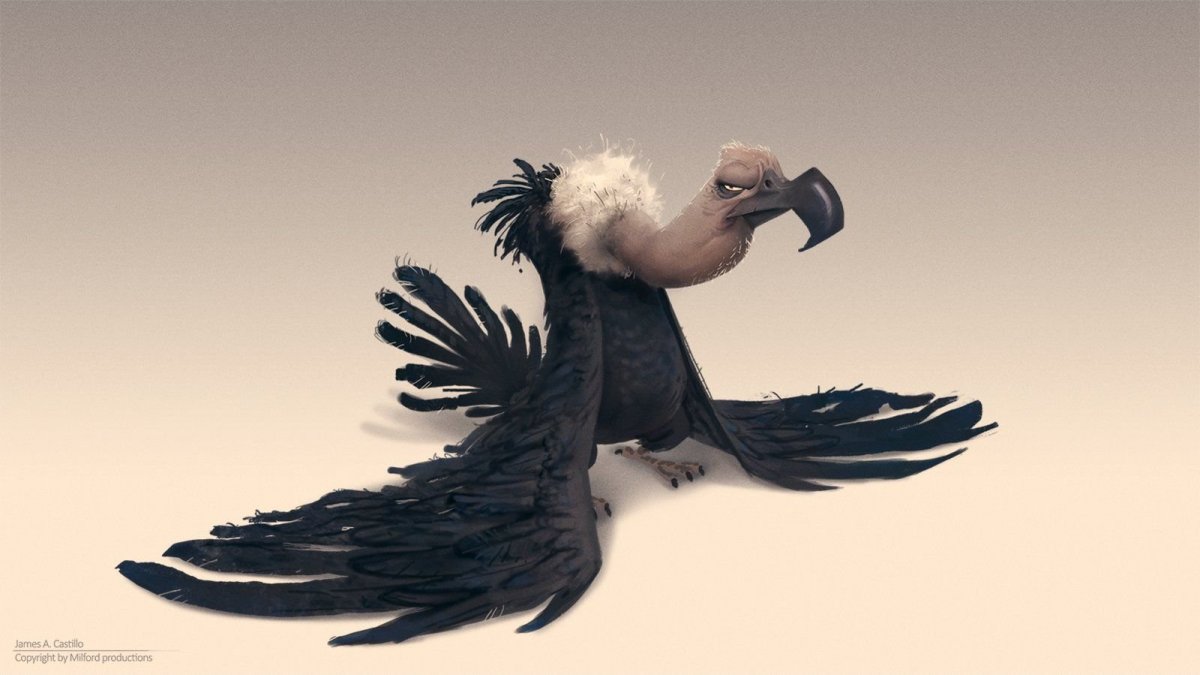 Стервятник птица арт