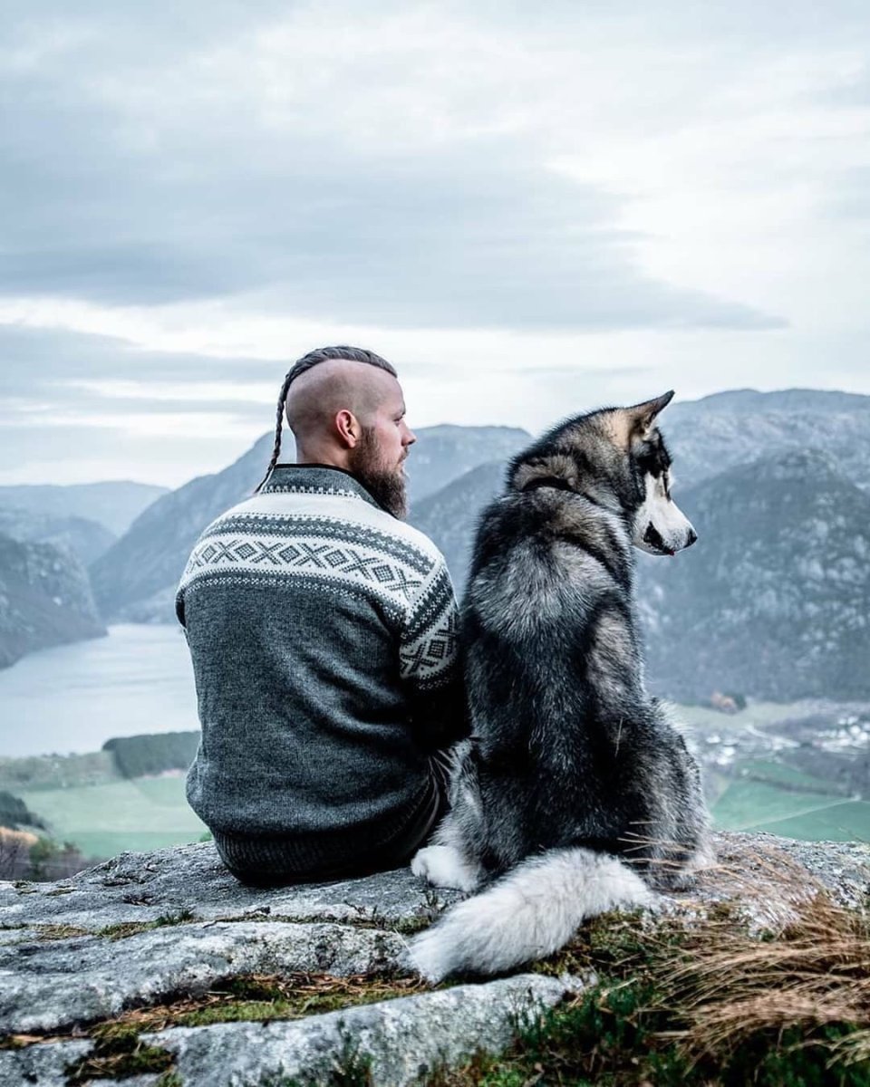 Викинг с хаски