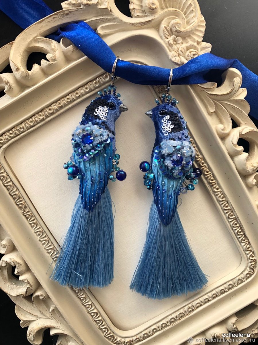 Серьги с ультрамарином