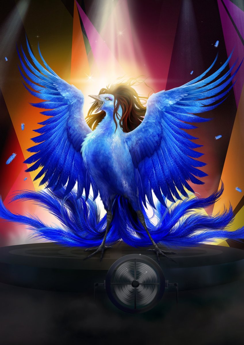 Птица счастья цвета ультрамарин