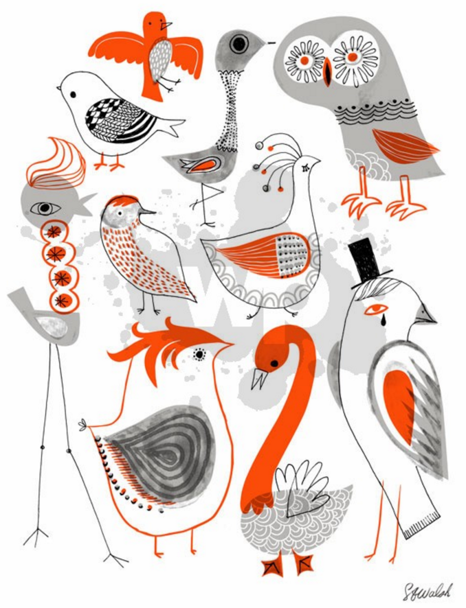 Декоративная стилизация птицы