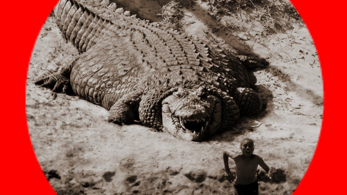 Гигантский крокодил Густав