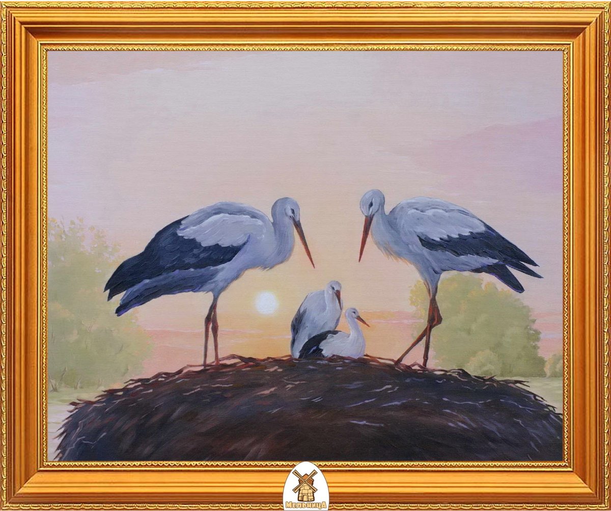 Белоруссия Аист живопись