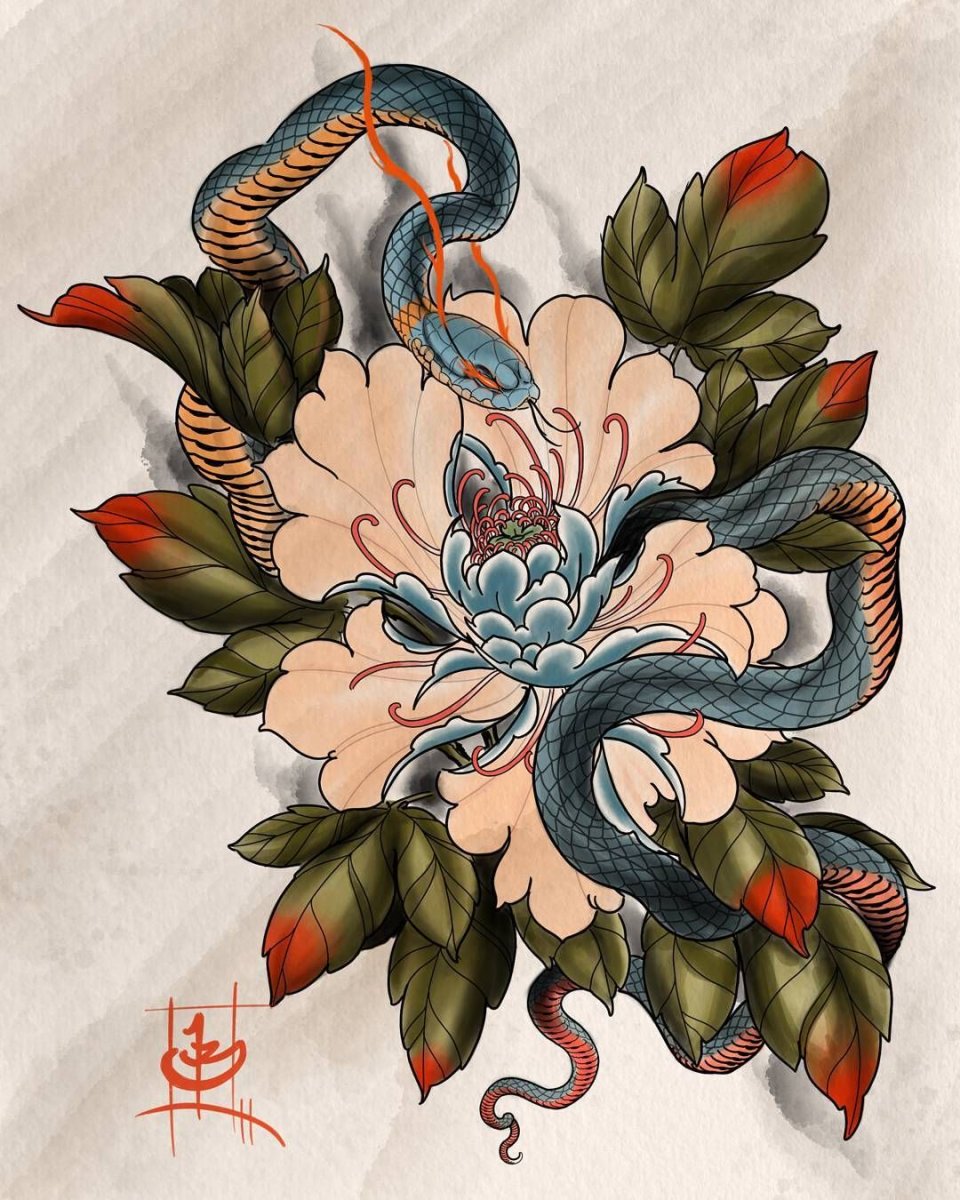 Irezumi Лотос