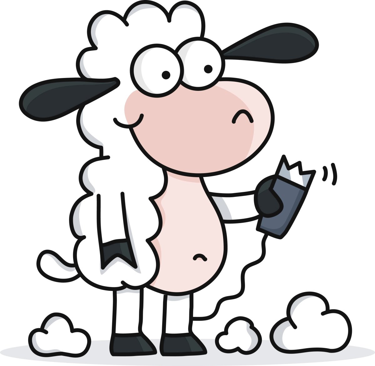 Стриженная Овечка мультяшная