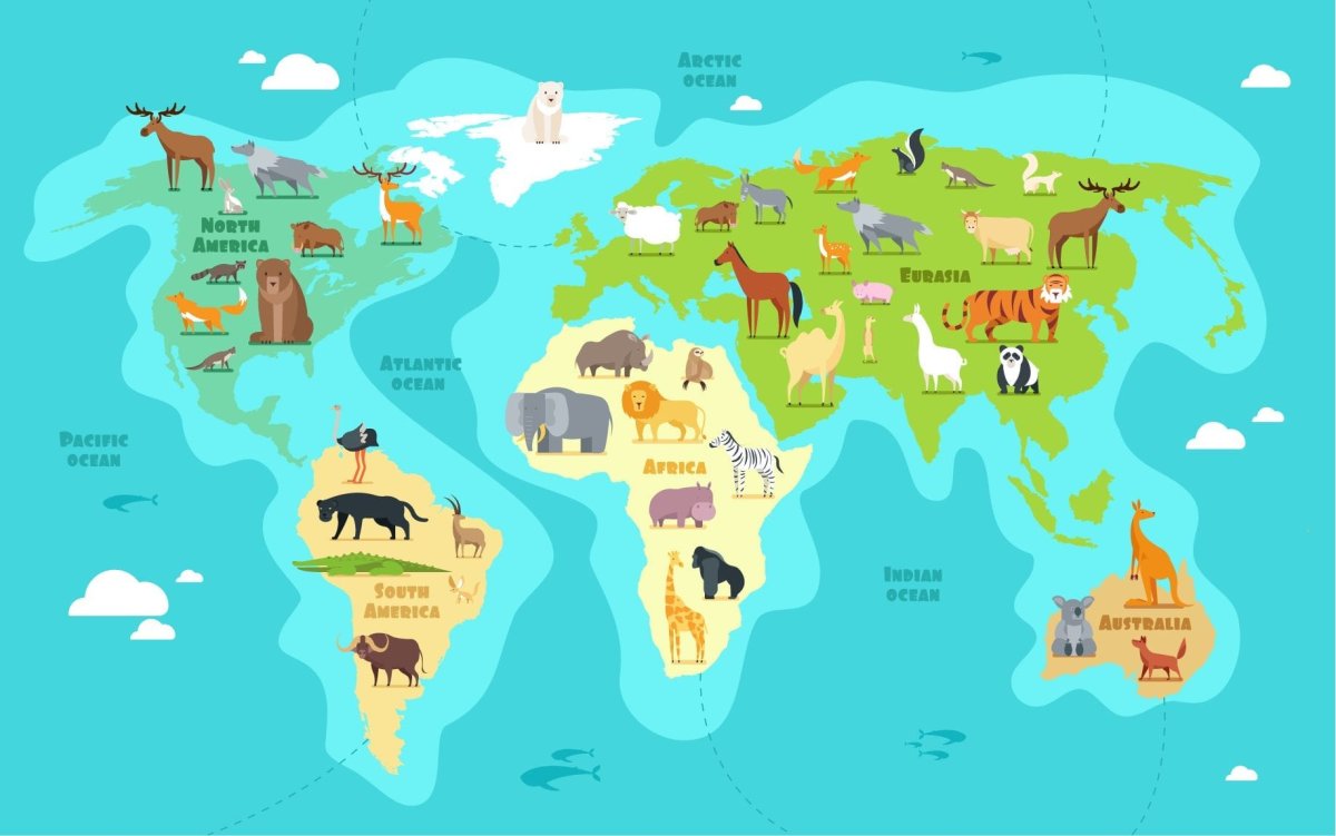 Океаны и континенты животные