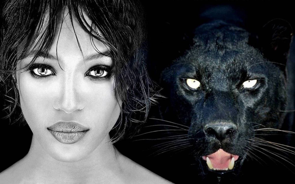 Наоми Кэмпбелл женщина пантера